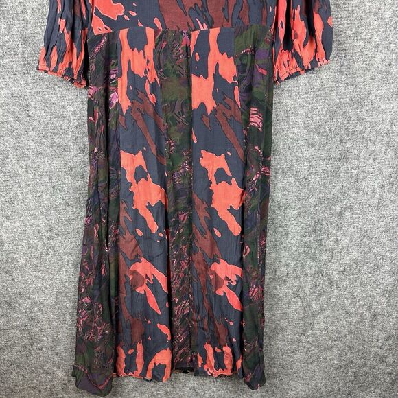 Soft Surroundings Dress Women 8 Red Black Velvet Panel BoHo Maxi Epiphany - Picture 11 of 16